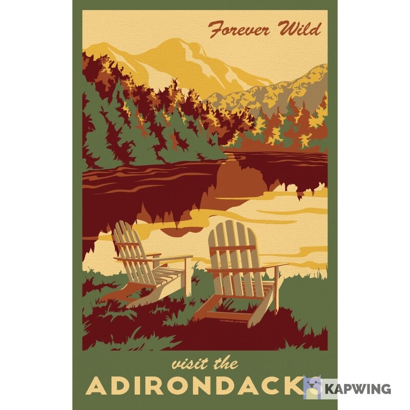 Adirondacks Travel Poster - 11x17&quot;