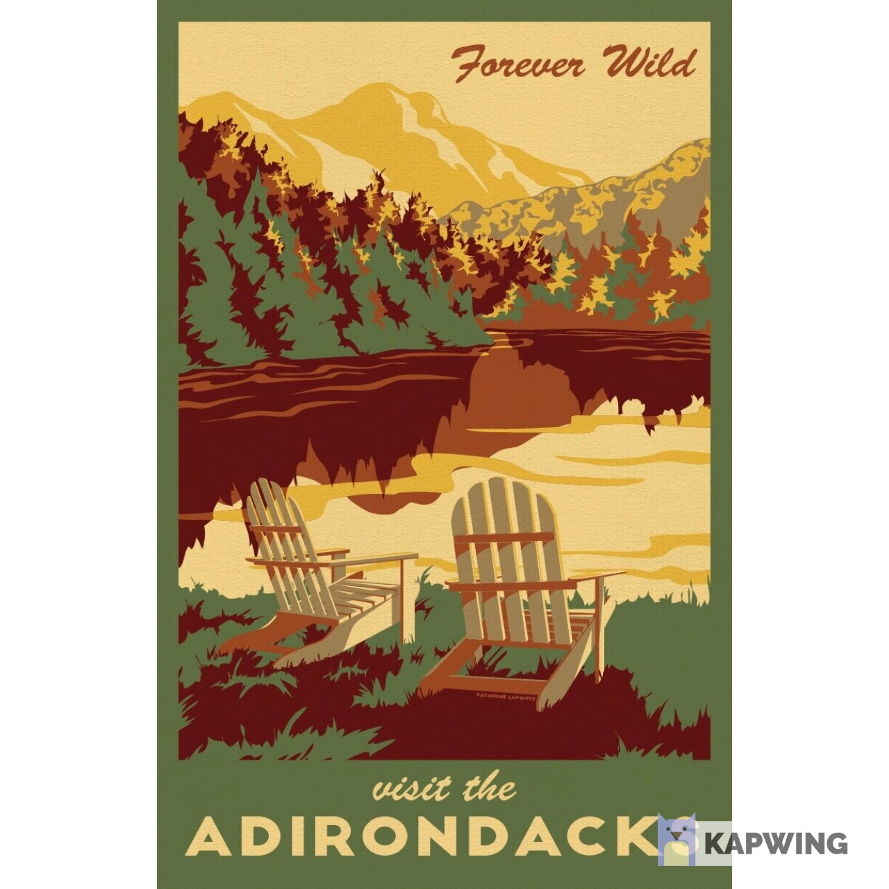 Adirondack Lionheart Travel Stickers