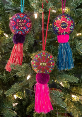 SALE: Love Tassel Tie On Ornament - org. $12 SALE: Love Tassel Tie On Ornament - org. $12