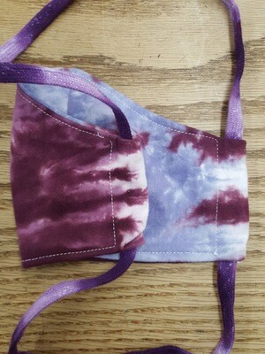 SALE: Hand Sewn Tie-On Tie-Dye Mask - org. $8.99