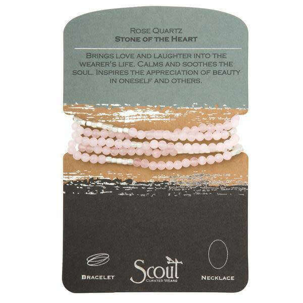 Rose Quartz Wrap Bracelet/Necklace