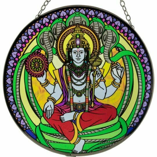 Vishnu 6in Glass Suncatcher