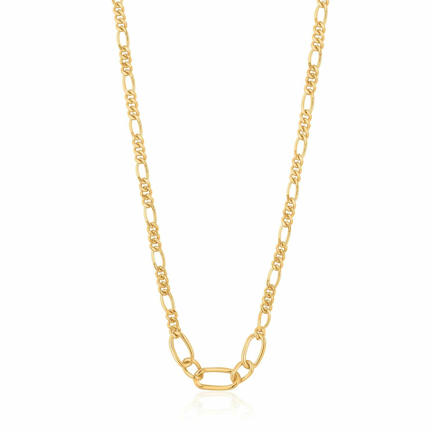 AH Chain Reaction: Figaro Chain Necklace - Gold