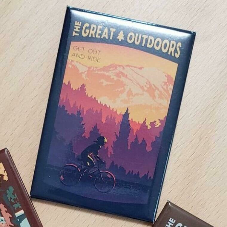 The Great Outdoors: Get Out and Ride Lionheart Travel Magnet