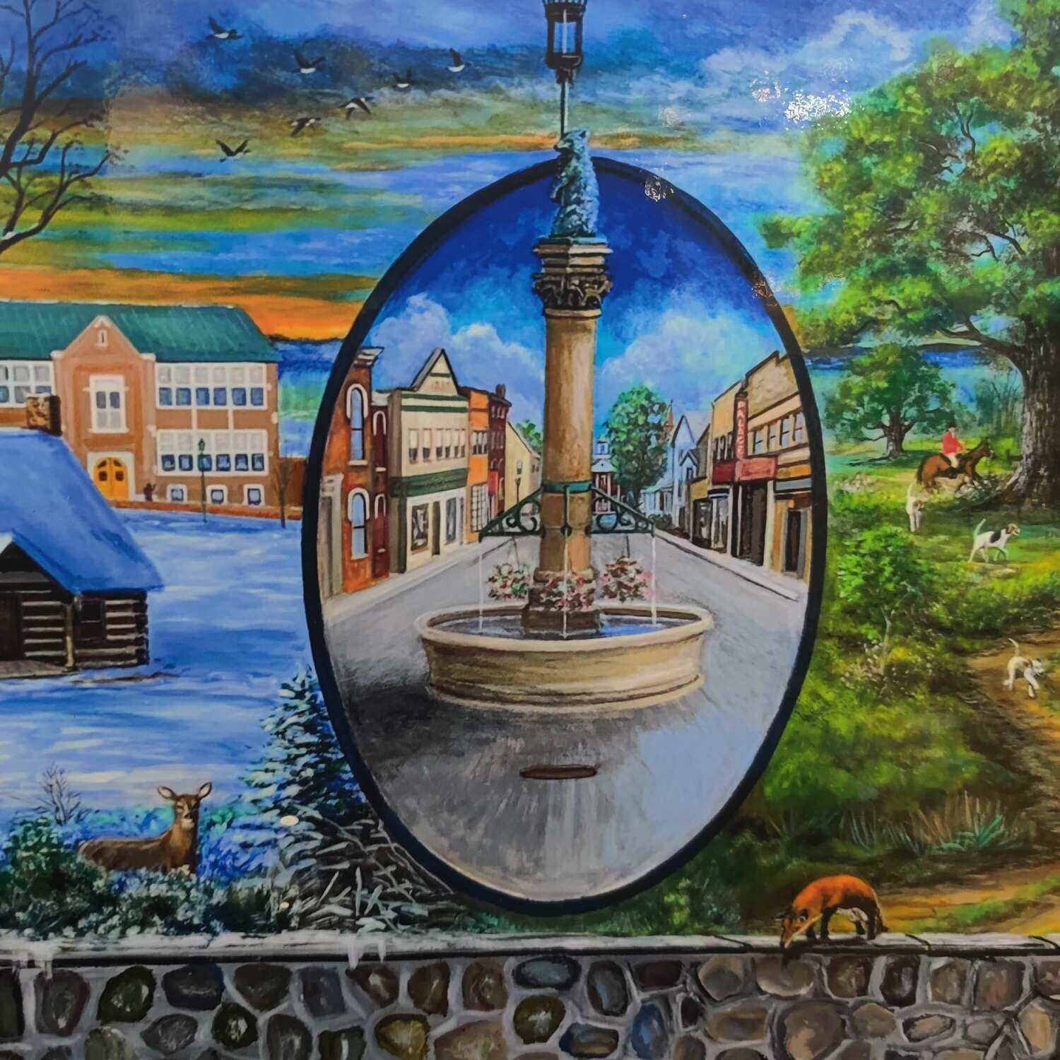 CONS: Unframed Print: Four Seasons of Route 20 Glazed Vinyl Print - Gary Better