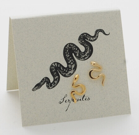 S&amp;B Snake 14k Gold vermeil Post Earrings