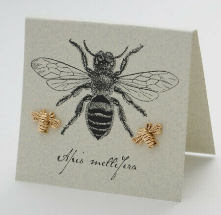 S&amp;B Bee 14k Gold Vermeil Post Earrings