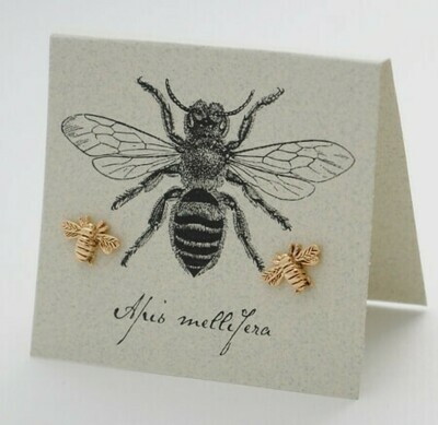 S&amp;B Bee 14k Gold Vermeil Post Earrings