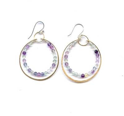 AbaM E79526 Fluorite Moon Glow Earrings