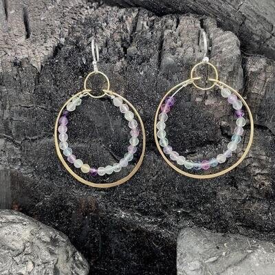 AbaM E79526 Fluorite Moon Glow Earrings