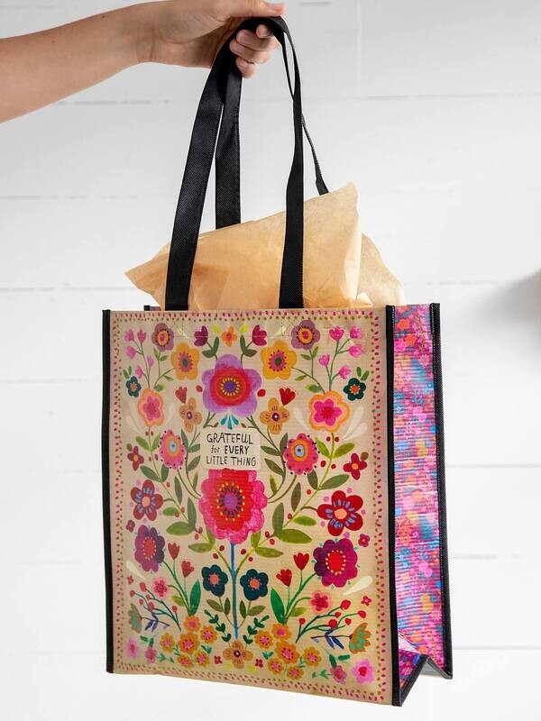 NL 154 Grateful Happy Bag XLrg Recycled Gift Bag