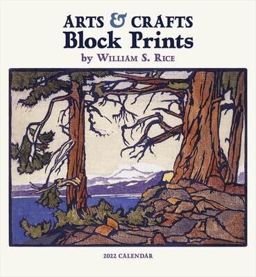 WAL Arts & Crafts Block Prints of William S Rice 2023 Wall Calendar