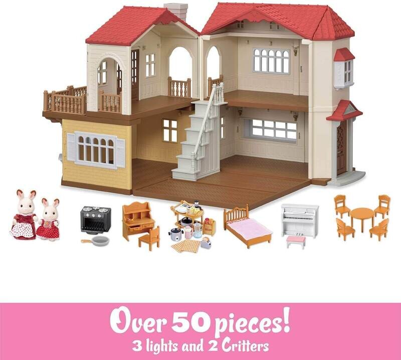 CC2079 Red Roof Country Home W/ Secret Attic Playroom