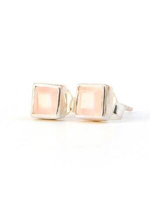 FA Crystal Waters Rose Quartz Sterling Studs - FT