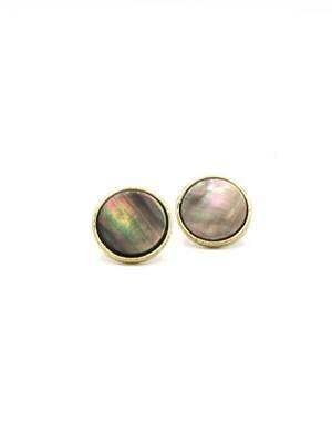 SALE:  FA Mother of Pearl Brass Studs - FT - (orig.$16)