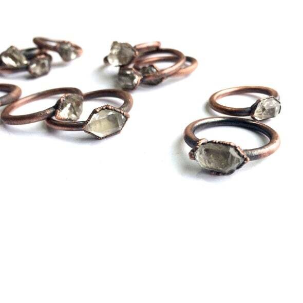 HH Herkimer Diamond Sz 5.5 Ring