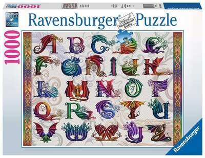 16814 Dragon Alphabet 1000pc Puzzle - Ravensburger