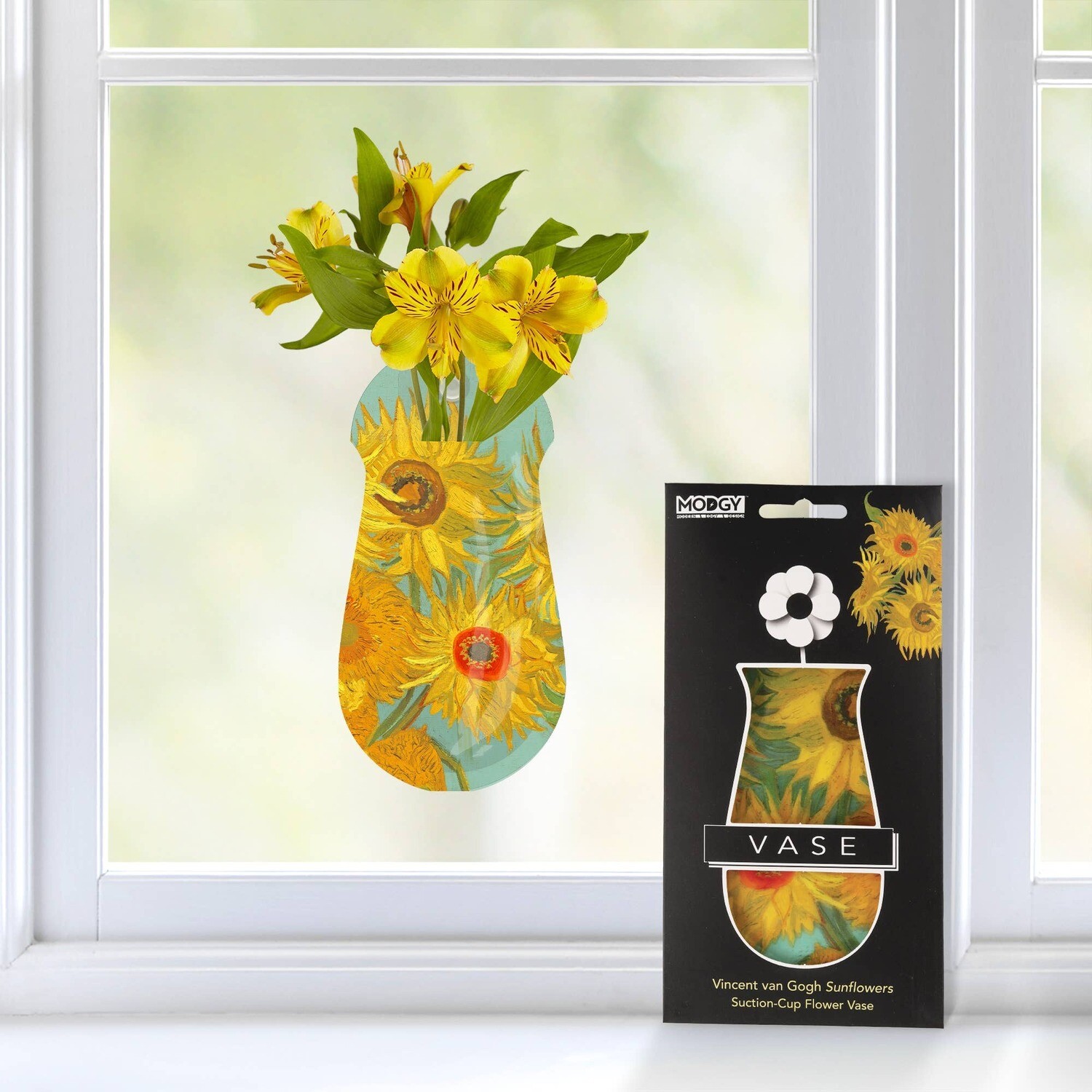 Modgy Van Gogh Sunflowers Suction Cup Vase