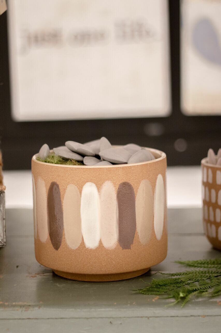 /BOX/ Ceramic Planter with Paint Strokes - Sugarboo