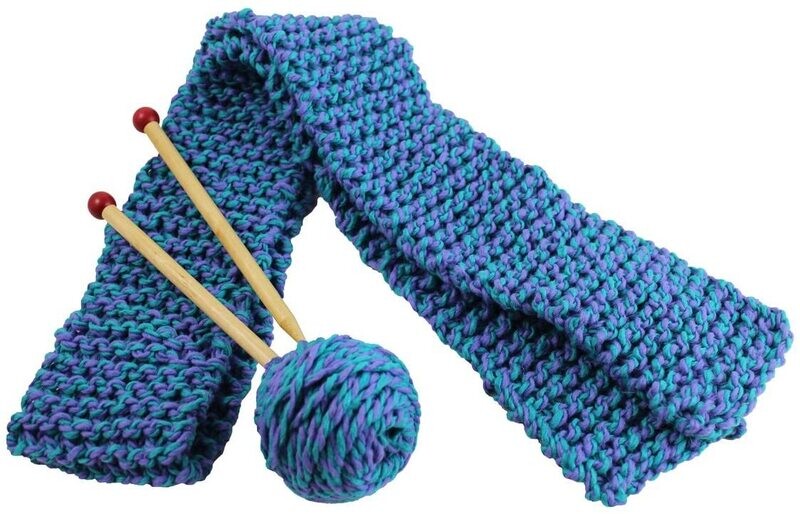 Discover Knitting: Scarf Kit  Blue