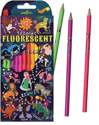 Zodiac Flouorescent 12  Pencils