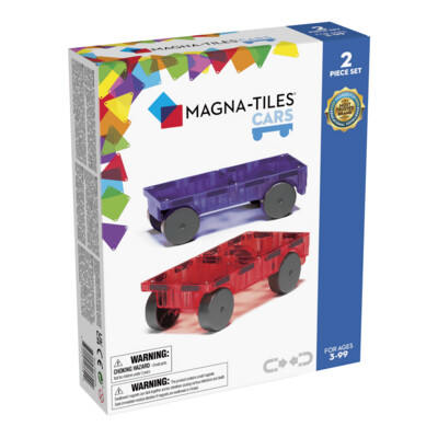 Magna -Tiles Cars 2Pc Expansion Purple/Red