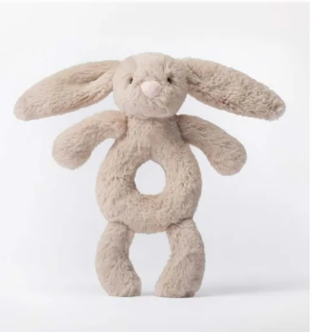 Jellycat Bashful Beige Bunny Baby Ring Rattle
