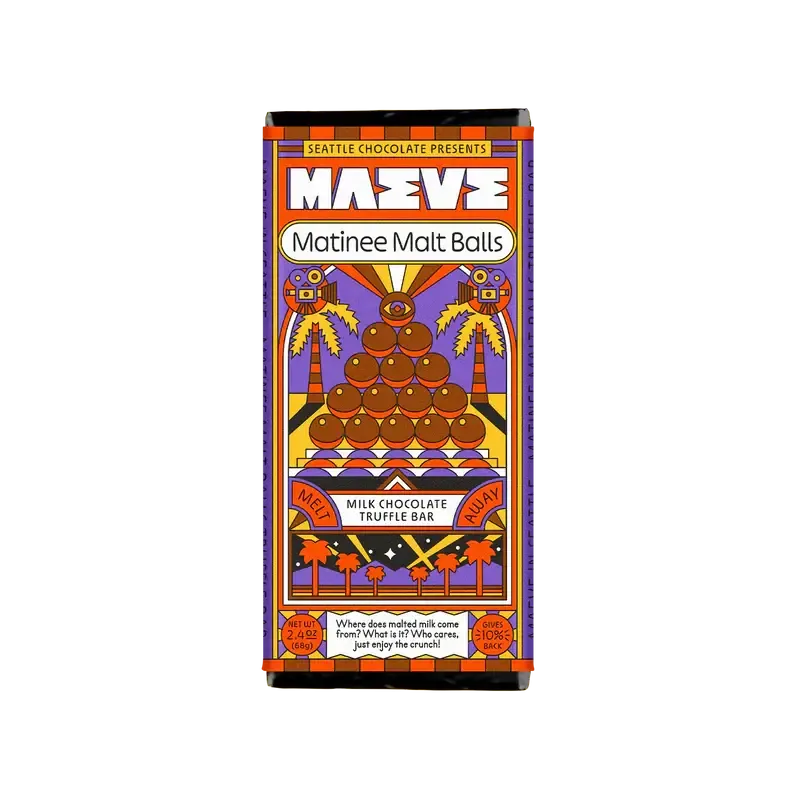 Maeve Matinee Malt Balls Chocolate Bar