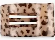 Teleties Blonde Tortoise Flat Rectangle Hair Clip Lrg
