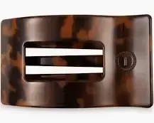 Teleties Tortoise Flat Rectangle Hair Clip Lrg