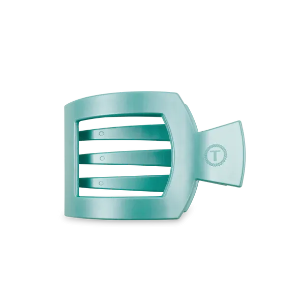 Teleties Totally Turquoise Flat Square Clip Med