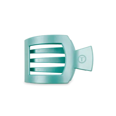 Teleties Totally Turquoise Flat Square Clip Med