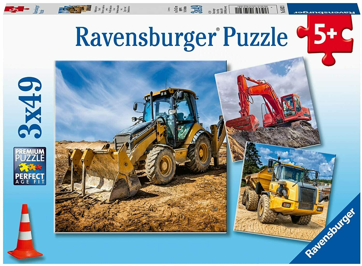 05032 Digger at Work 3x49Puzzle