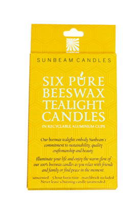 Beeswax Tealights SO/6 Candles - Sunbeam