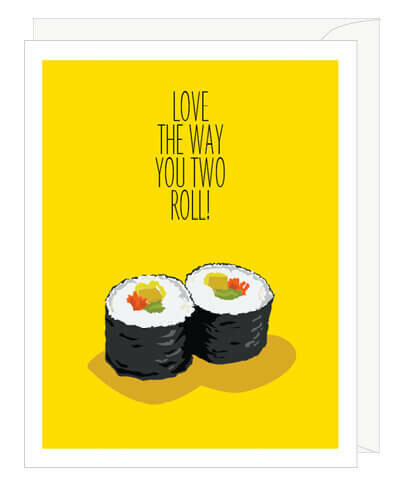 Love The Way You Two Roll! Sushi Anniversary Card 
