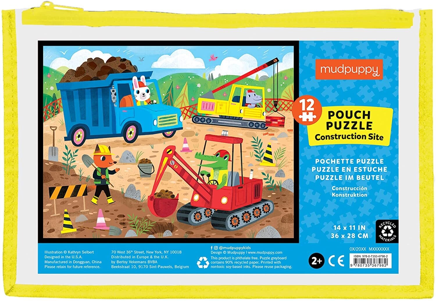 Construction Site Pouch Puzzle - 12pc