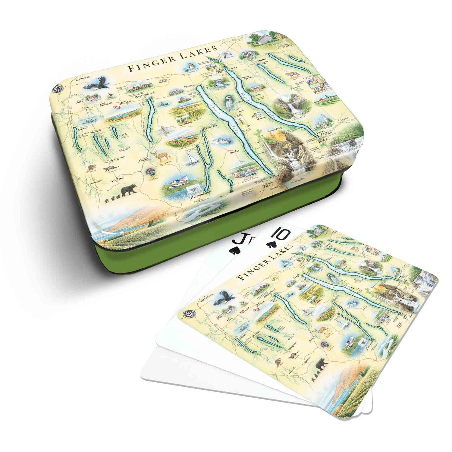 Xplorer Finger Lakes Map Playing Cards