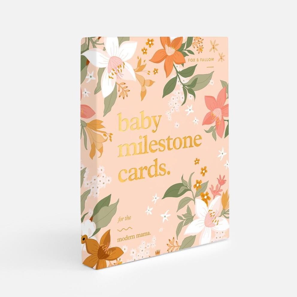 Fox and Fallow Baby Milestone Cards- Floral
