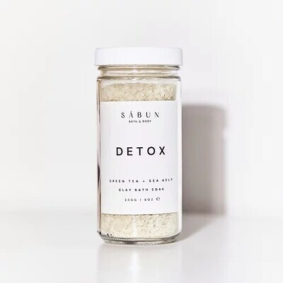 Sabun Detox Clay Bath Soak - Green tea & Sea Kelp, 230g