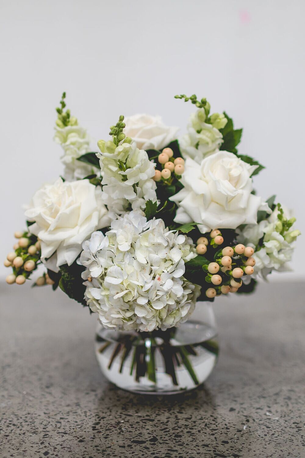 White Seasonal Vase arrangement
