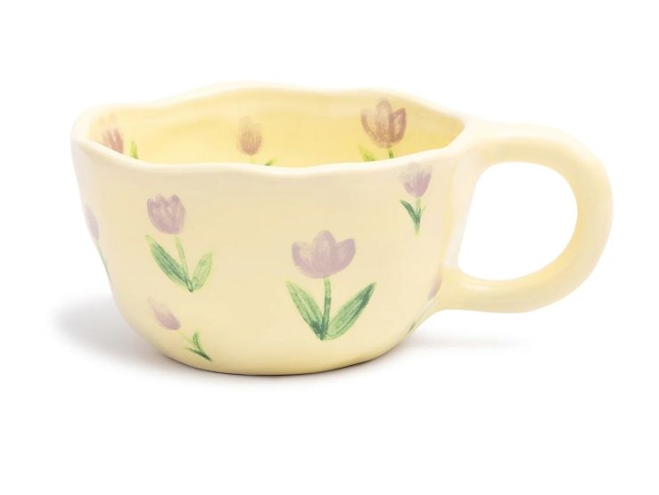 Purple Tulip Ceramic Mug