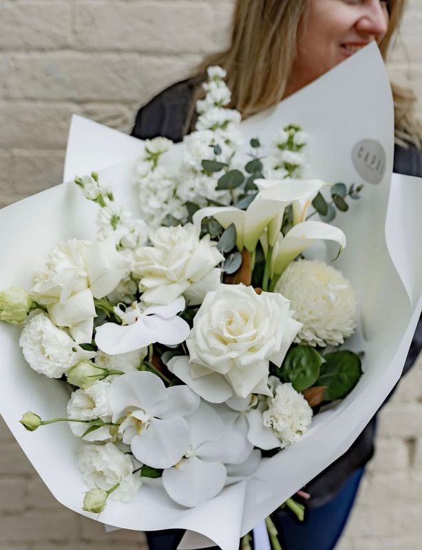 Florist Choice- Seasonal Whites- Floral Bouquet