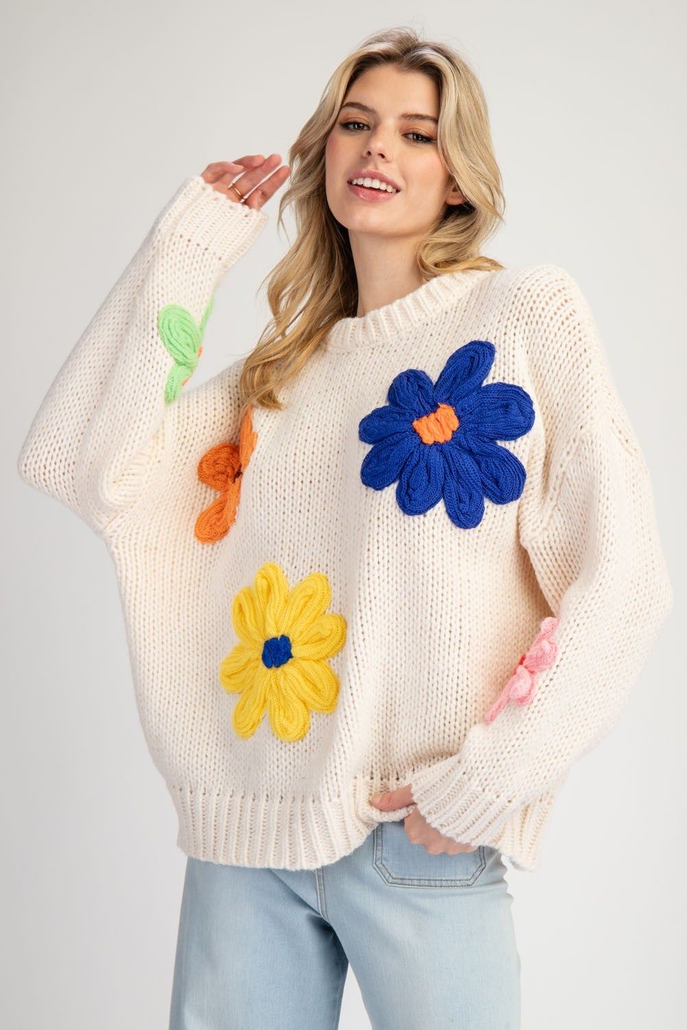 flower point sweater