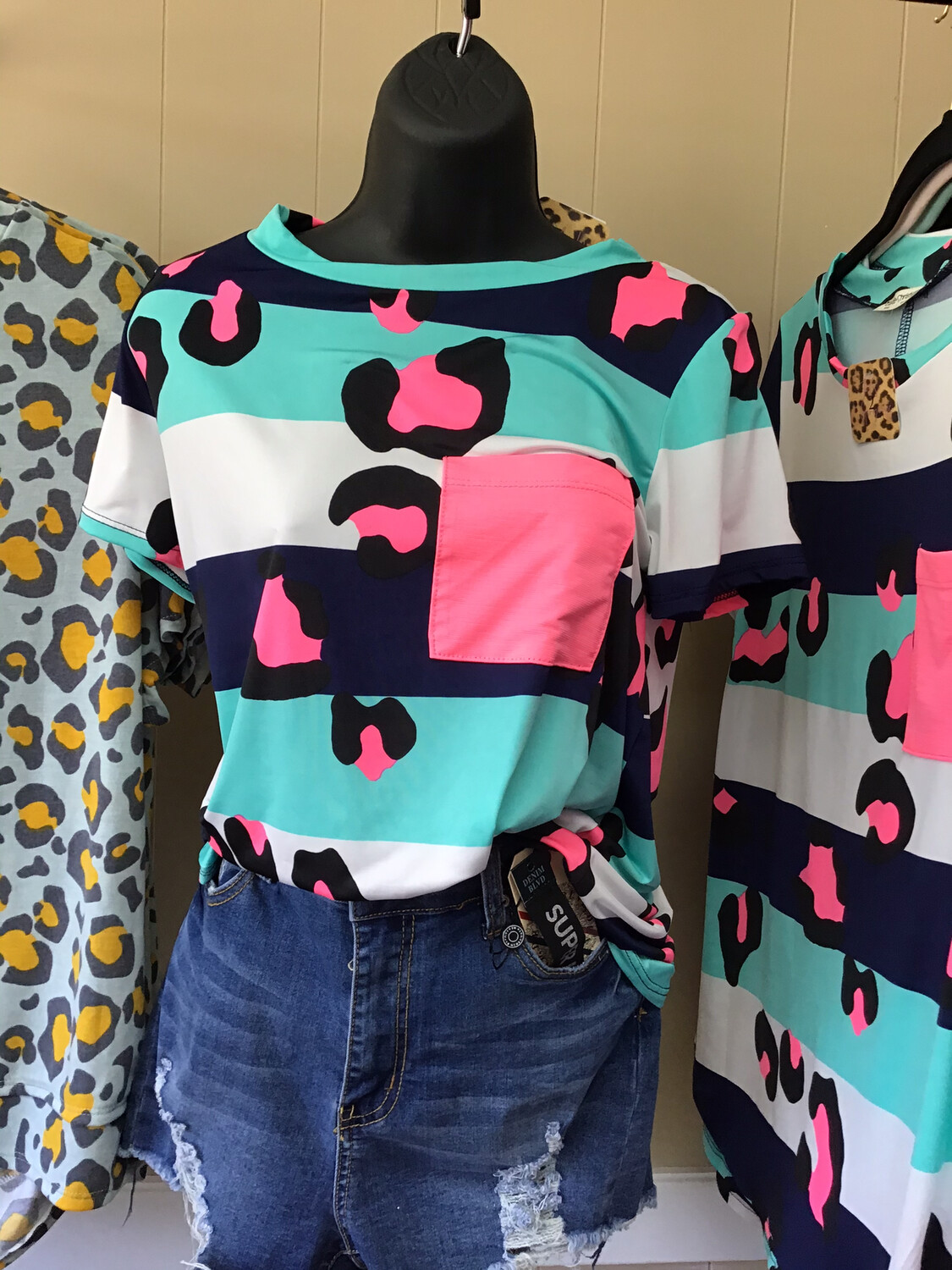 Turquoise Leopard Shirt