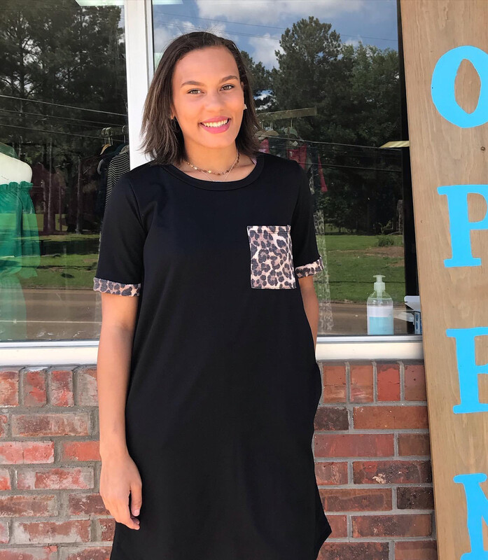 Black &amp;Leopard Dress