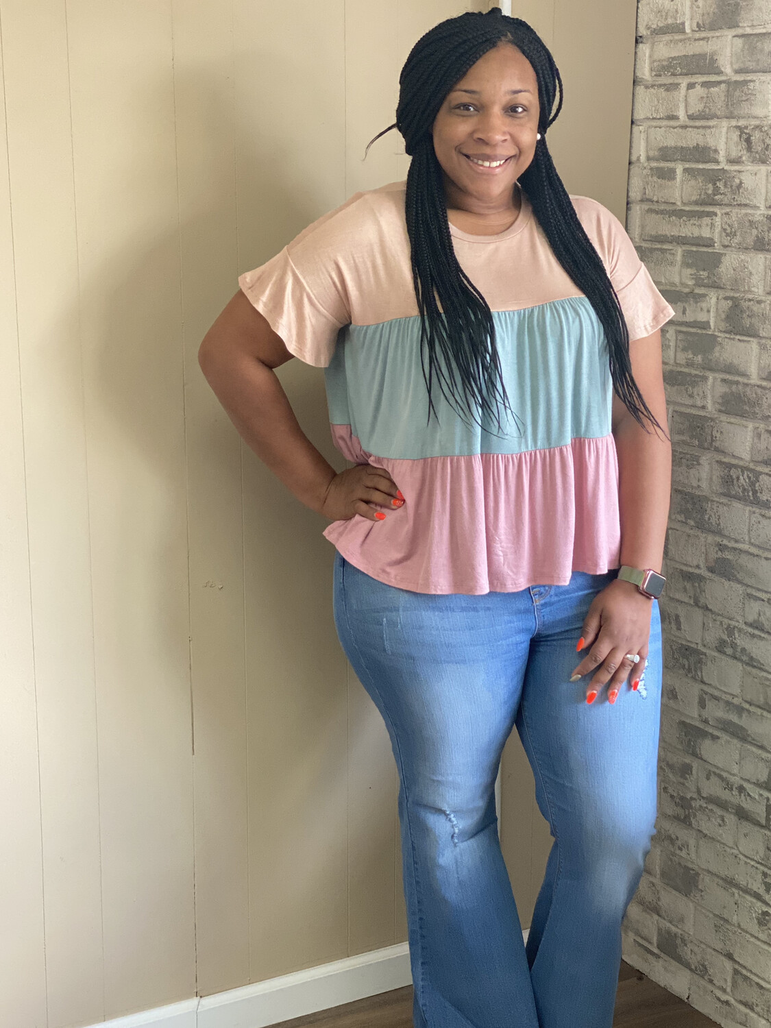 Elastic Plus Flare Jeans 