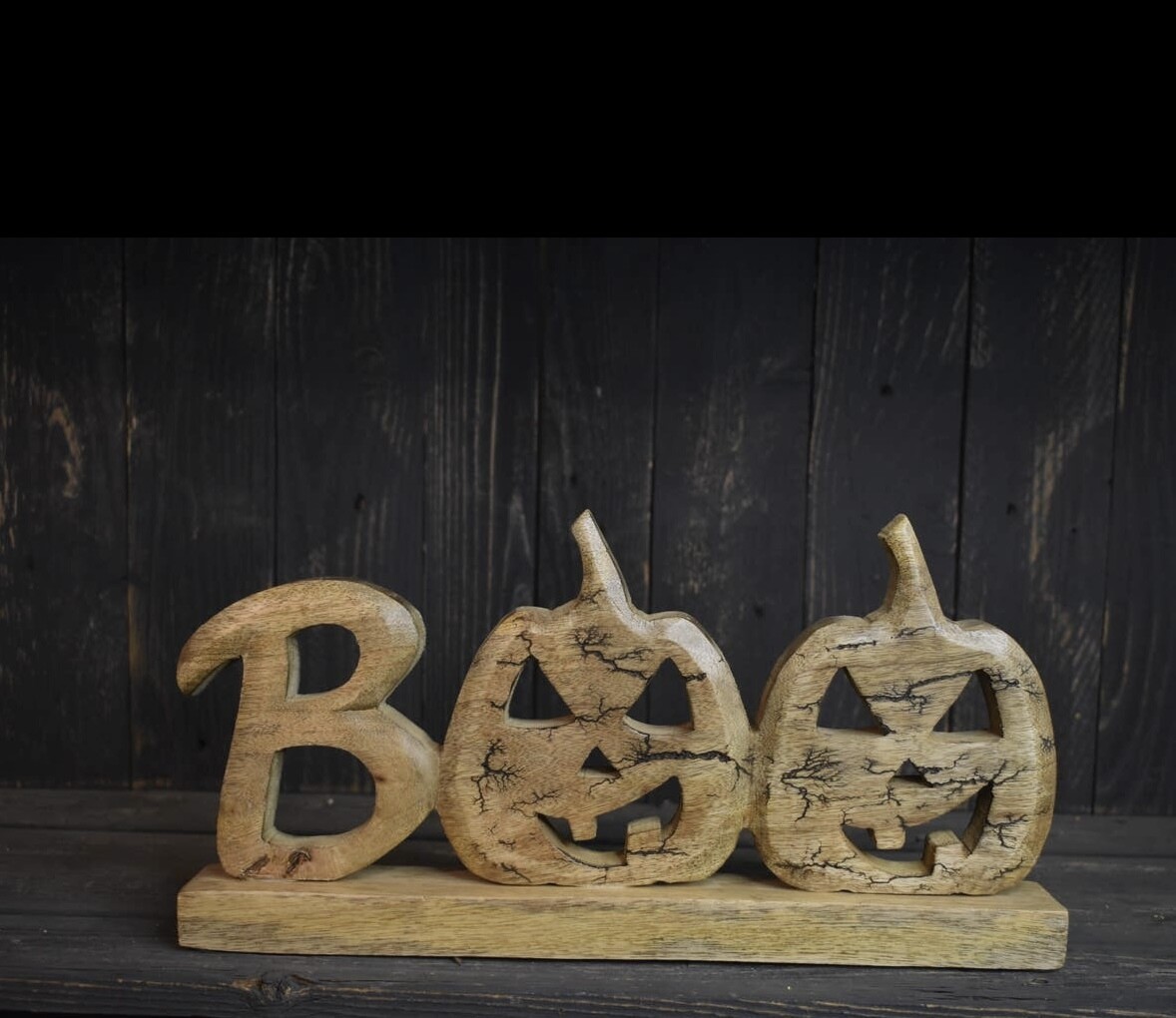 Wooden Boo Shelf Sitter