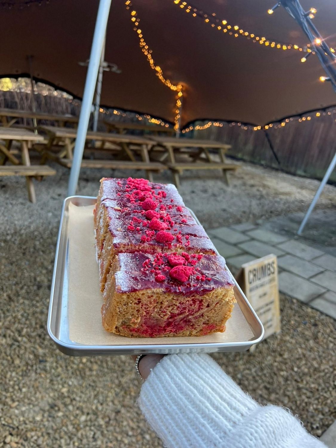 Vegan Raspberry Loaf Cake (9 slices)