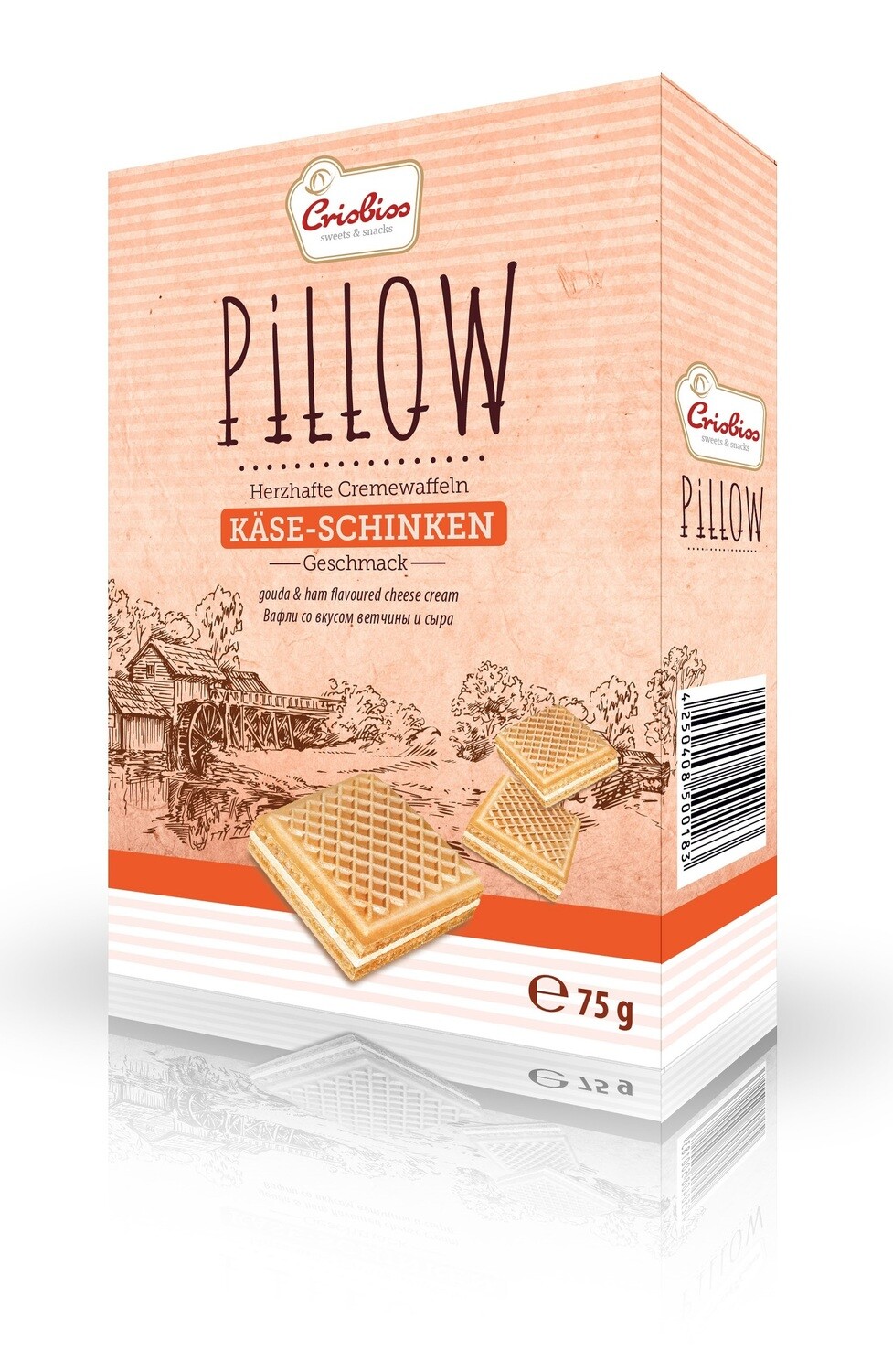 crisbiss Pillow Käse-Schinken 75g Faltschachtel