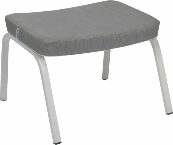 BANCO APOIO STAN TEXTILEN - TEXTILE  BRANCO/PRATEADO